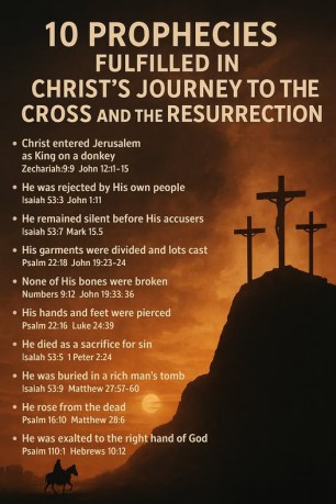 poster Prophecy - 10 Prophecies Fulfilled in Christ's Journey to the Cross and the Resurrection