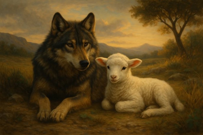 poster WOLF AND LAMB - WOLF AND LAMB: PEACE IN THE KINGDOM