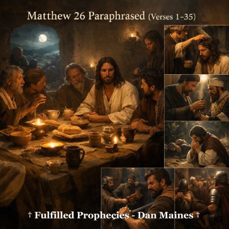 poster    Matthew 26 Paraphrased (Verses 1-35)