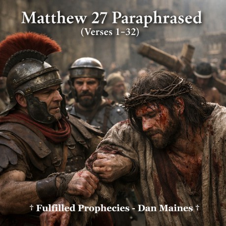 poster    Matthew 27 Paraphrased (Verses 1-32)