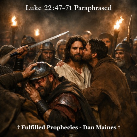 poster    Luke 22:47-71 Paraphrased