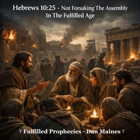 poster Hebrews 10:25 - Not Forsaking The Assembly In The Fulfilled Age