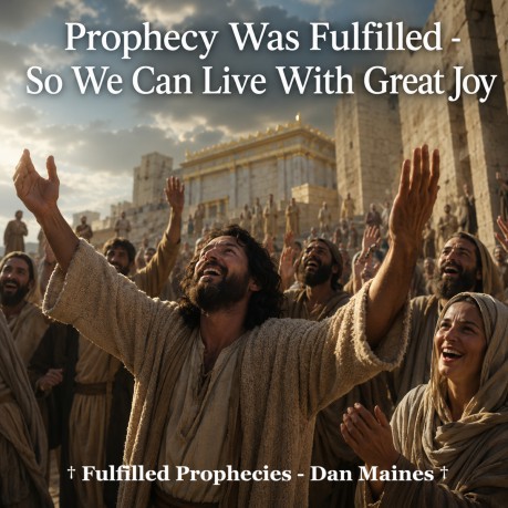 poster Joy Of Fulfillment - Prophecy Was Fulfilled - So We Can Live With Great Joy