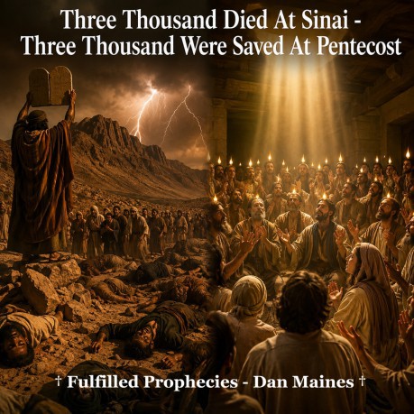 poster Three Thousand Died At Sinai - Three Thousand Were Saved At Pentecost