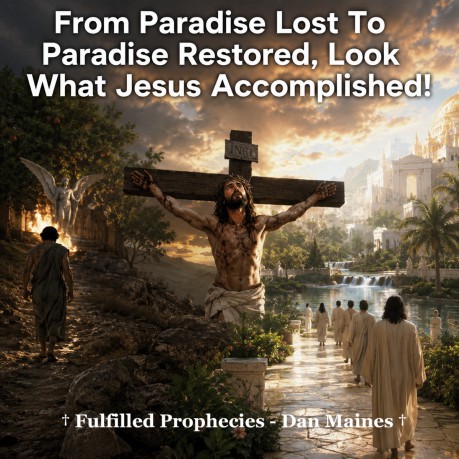 poster New Jerusalem - From Paradise Lost To Paradise Restored, Look What Jesus Accomplished!